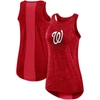 NIKE NIKE RED WASHINGTON NATIONALS LOGO FADE HIGH NECK PERFORMANCE TANK TOP