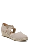 Lifestride Kascade Wedge Espadrille Sandal In Almond Milk Canvas