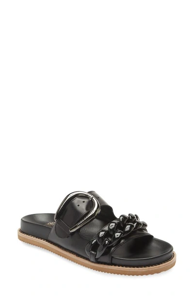 Vince Camuto Women's Kenendys Chained Footbed Sandals Women's Shoes In Black