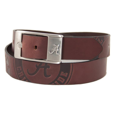 Eagles Wings Men's Alabama Crimson Tide Brandish Leather Belt In Brown