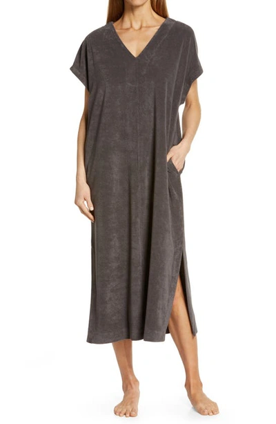 Barefoot Dreams Cozy Terry Caftan In Carbon