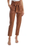 COMMANDO FAUX LEATHER PAPERBAG WAIST CROP PANTS