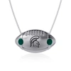 DAYNA DESIGNS MICHIGAN STATE SPARTANS FOOTBALL NECKLACE