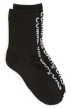 Comme Des Garçons Logo-print Socks In Black