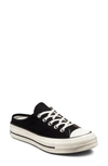 Converse Chuck 70 Ox Mule Canvas Sneakers In Black In Black/ Black/ Egret