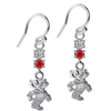 DAYNA DESIGNS DAYNA DESIGNS WISCONSIN BADGERS DANGLE CRYSTAL EARRINGS