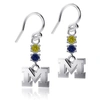DAYNA DESIGNS DAYNA DESIGNS MICHIGAN WOLVERINES DANGLE CRYSTAL EARRINGS