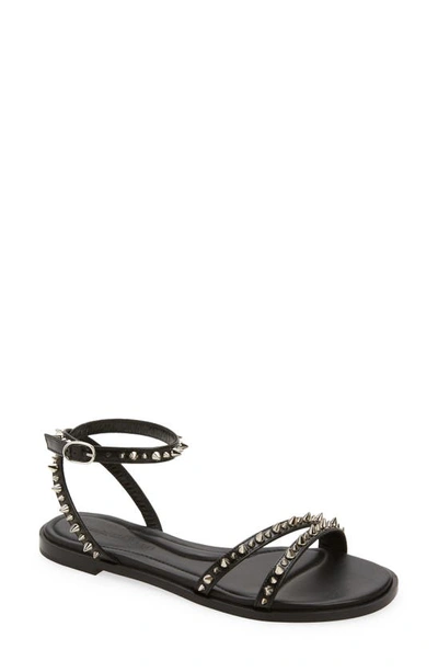 Alexander Mcqueen Spike-stud Leather Sandals In Black