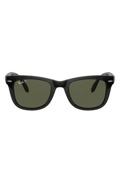 Ray Ban 54mm Square Sunglasses In Black Pol