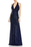 MAC DUGGAL SEQUIN HALTER GOWN