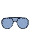 Fendi Ff Evolution 145mm Mask Sunglasses In Silver