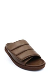 Gia Borghini Giaborghini Quilted Leather Slide Sandal In Black,white