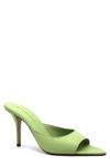 Gia Borghini Gia X Pernille Perni 04 Leather Point-toe Sandals In Acid Green