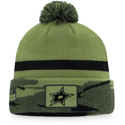 Fanatics Men's Camo Dallas Stars Military-inspired Appreciation Cuffed Knit Hat With Pom