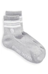 Alexander Mcqueen Alexander Mc Queen Stripe Skull Socks In Silver/ White