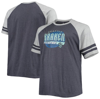 PROFILE HEATHERED DEEP SEA BLUE SEATTLE KRAKEN BIG & TALL RAGLAN T-SHIRT