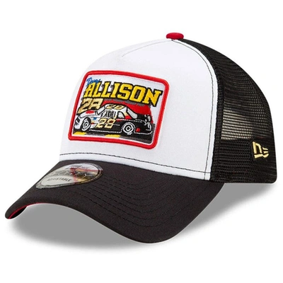 New Era Men's  White, Black Davey Allison Legends 9forty A-frame Adjustable Trucker Hat In White,black