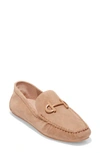 Cole Haan Tully Driver Shoe In Blush Tan Suede