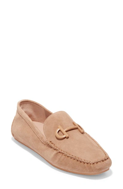 Cole Haan Tully Driver Shoe In Blush Tan Suede