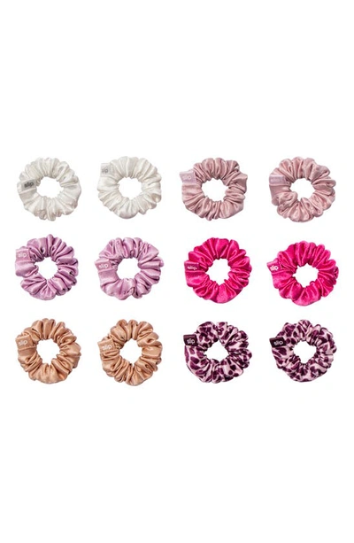 Slip French Rose Pure Silk Assorted 12-pack Mini Scrunchies