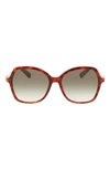 LONGCHAMP 57MM AMAZONE MODIFIED RECTANGLE SUNGLASSES