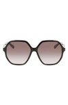 LONGCHAMP 58MM LE PLIAGE MODIFIED RECTANGLE SUNGLASSES