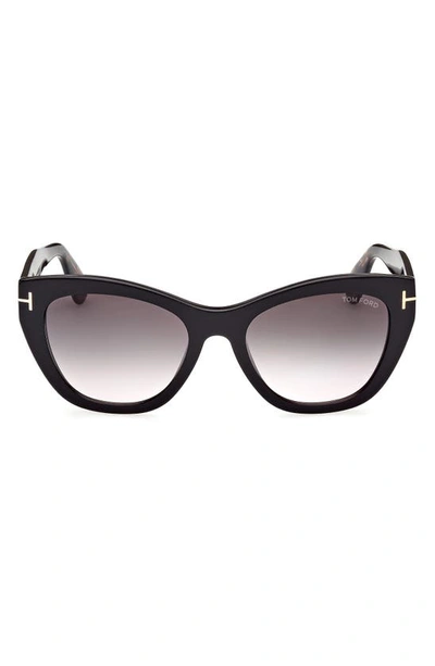 Tom Ford Women's Cara 56mm Square Sunglasses In Shiny Black