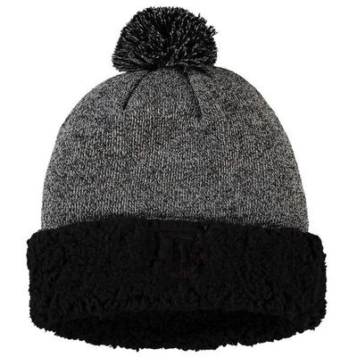 TOP OF THE WORLD TOP OF THE WORLD BLACK TEXAS A&M AGGIES SNUG CUFFED KNIT HAT WITH POM