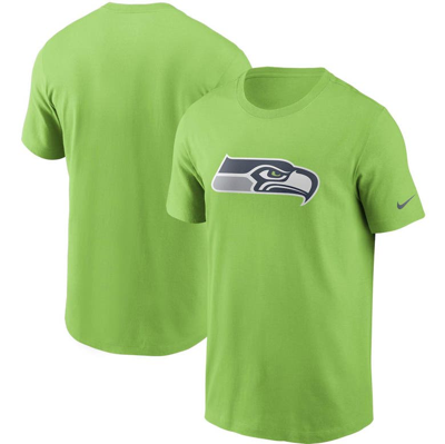 Nike Men's Neon Green Seattle Seahawks Logo Essential Legend Performance T-shirt