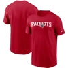 Nike Men's Red New England Patriots Team Wordmark T-shirt In Red