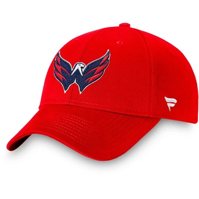 Fanatics Men's Red Washington Capitals Core Primary Logo Adjustable Hat