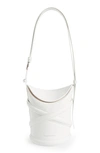 Alexander Mcqueen Small The Curve Leather Shoulder Bag In White