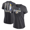 Nike Women's Super Bowl Lvi Champions Roster (nfl Los Angeles Rams) T-shirt In Anthracite
