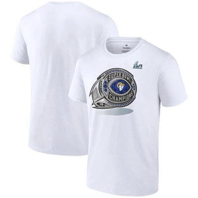 Fanatics Branded White Los Angeles Rams Super Bowl Lvi Champions Big & Tall Ring T-shirt