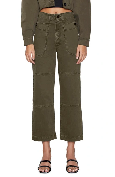 Frame Oversized Pocket Utility Pant In Washed Fatigue In Multi