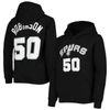 MITCHELL & NESS YOUTH MITCHELL & NESS DAVID ROBINSON BLACK SAN ANTONIO SPURS HARDWOOD CLASSICS NAME & NUMBER PULLOVE