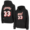 MITCHELL & NESS YOUTH MITCHELL & NESS ALONZO MOURNING BLACK MIAMI HEAT HARDWOOD CLASSICS NAME & NUMBER PULLOVER HOOD
