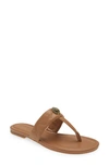 Kurt Geiger Kensington T-bar Quilted Leather Sandals In Camel