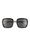 Celine Women's Square Sunglasses, 53mm In Shiny Black
