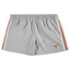 Profile Heathered Gray Texas Longhorns Plus Size 2-stripes Shorts In Heather Gray