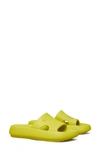 Tory Burch Flat Shower Slide Sandals In Lime