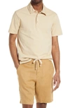 Vince Regular Fit Garment Dyed Cotton Polo Shirt In Washed Eagle Rock