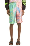 VERSACE MEDUSA MUSIC SILK SHORTS