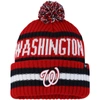 47 '47 RED WASHINGTON NATIONALS BERING CUFFED KNIT HAT WITH POM