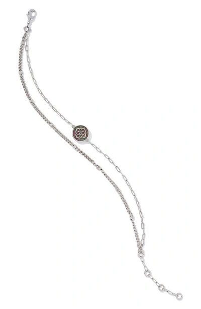 Kendra Scott Dira Chain Bracelet In Black Mother Of Pearl