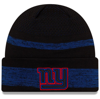 NEW ERA NEW ERA BLACK NEW YORK GIANTS 2021 NFL SIDELINE TECH CUFFED KNIT HAT