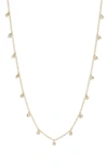 Kendra Scott Crystal Amelia 19" Station Necklace In Gold Metal
