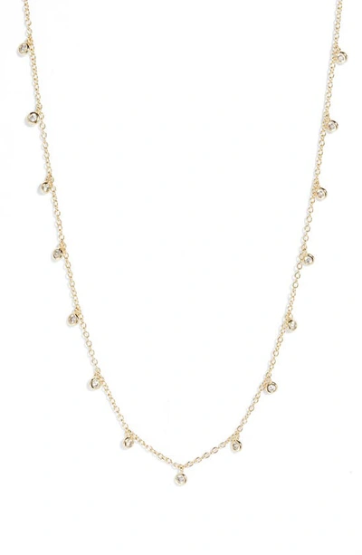 Kendra Scott Crystal Amelia 19" Station Necklace In Gold Metal