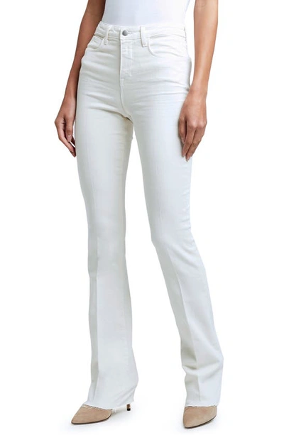 L Agence Ruth High-rise Straight-leg Jeans In Blanc