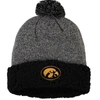 TOP OF THE WORLD TOP OF THE WORLD BLACK IOWA HAWKEYES SNUG CUFFED KNIT HAT WITH POM